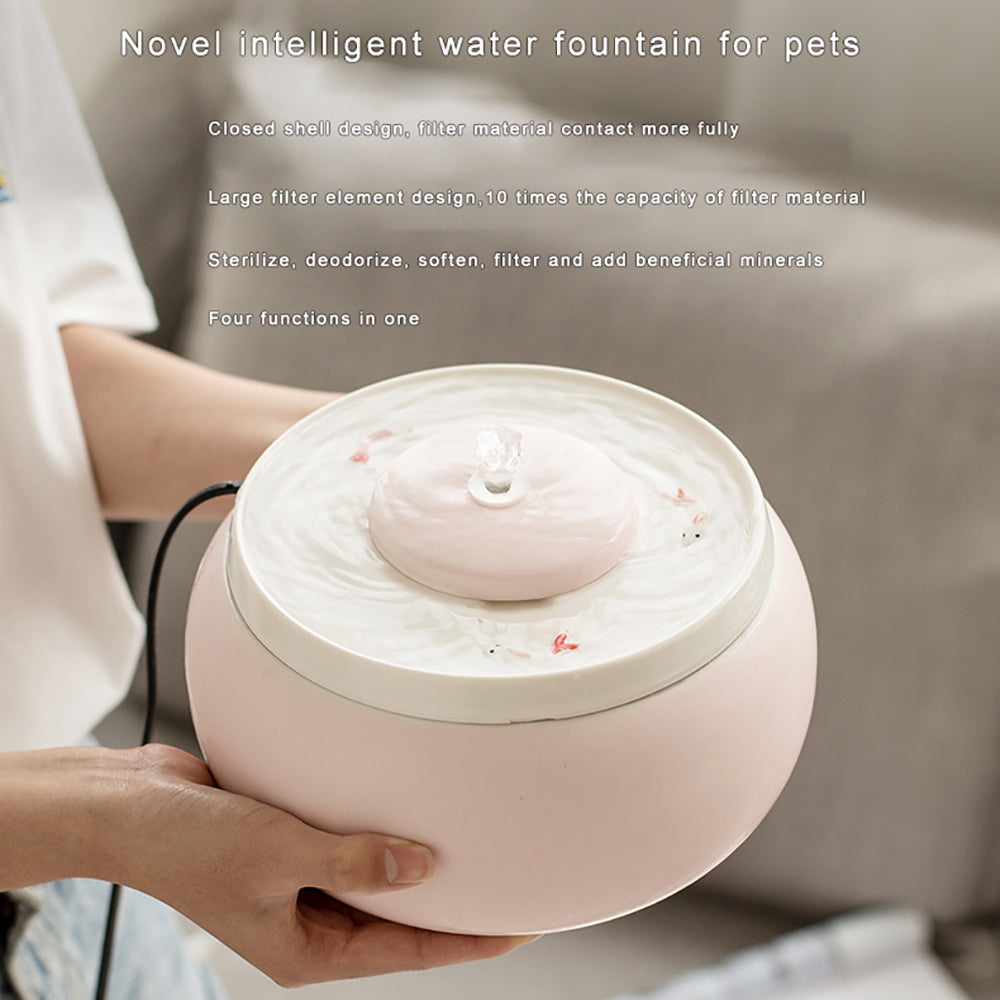 Heating ceramic pet water dispenser winter constant temperature heating automatic circulation pet water dispenser WY010