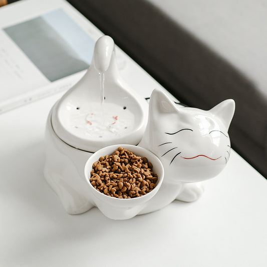 Pet water dispenser ceramic cat water dispenser